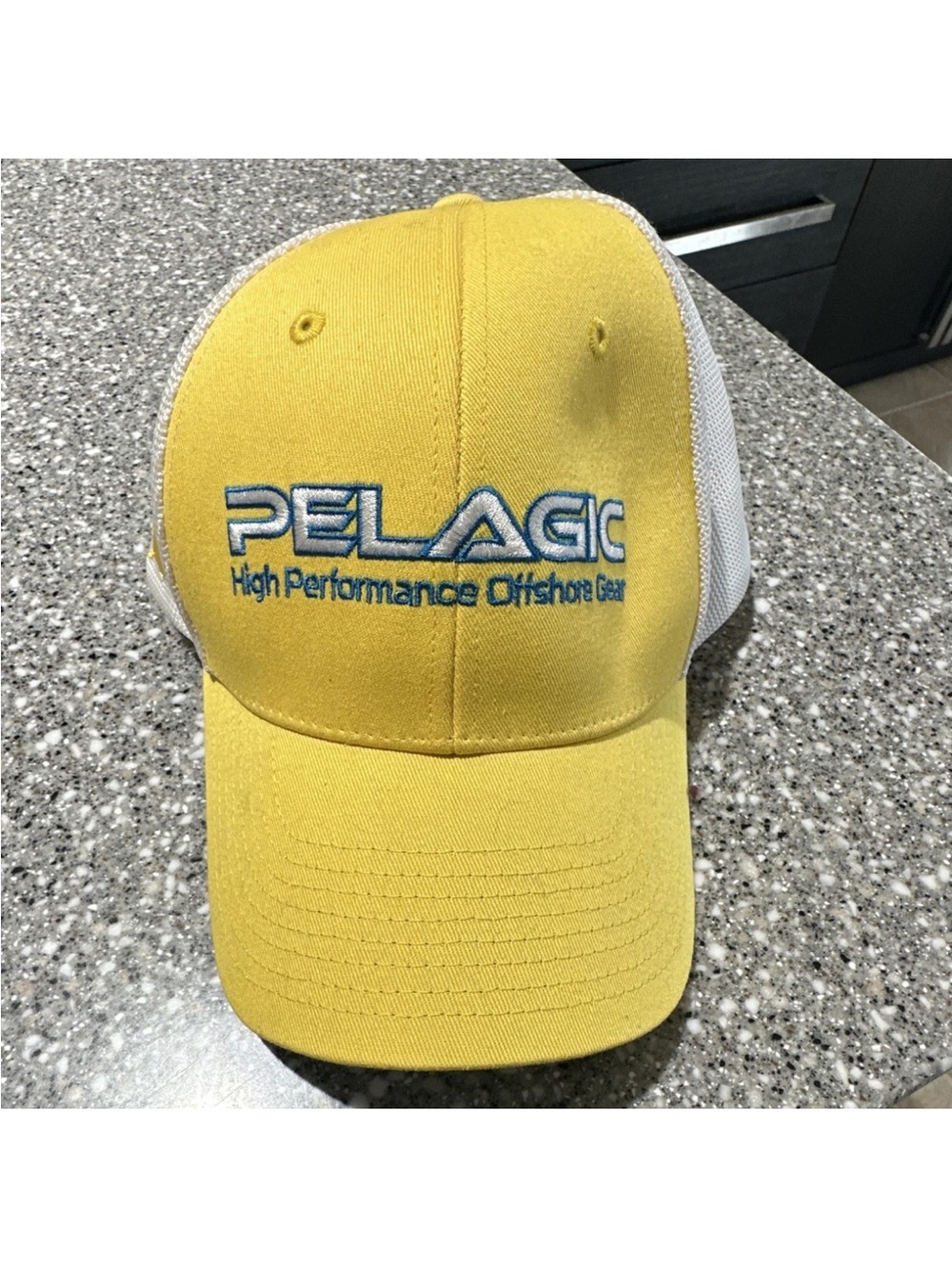 Pelagic Yellow & White Mesh Logo Cap